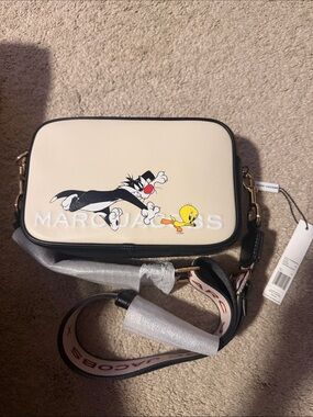 Marc Jacobs Cream Leather Crossbody with Sylvester & Tweety